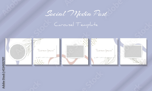Social media post banner carousel template