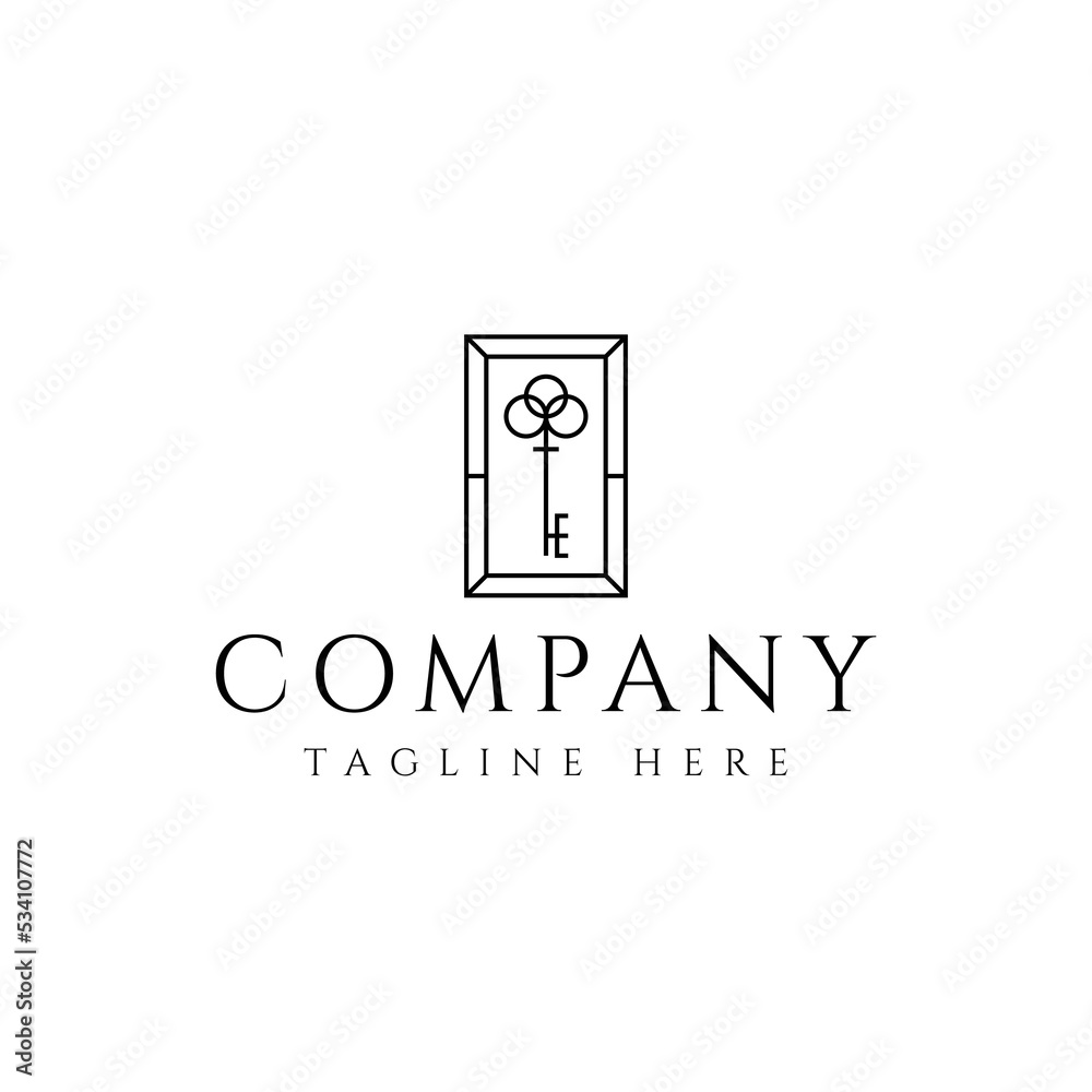 luxury key logo design. real estate logo luxury key logo design. real estate logo