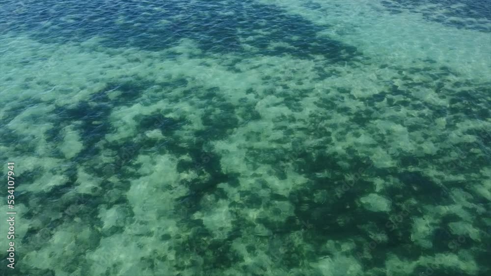 Baby Blue Brazilian Ocean by drone 4k in Maceio Brazil. Atlantic Ocean. Nordeste Baby Blue Brazilian Ocean by drone 4k in Maceio Brazil. Atlantic Ocean. Nordeste