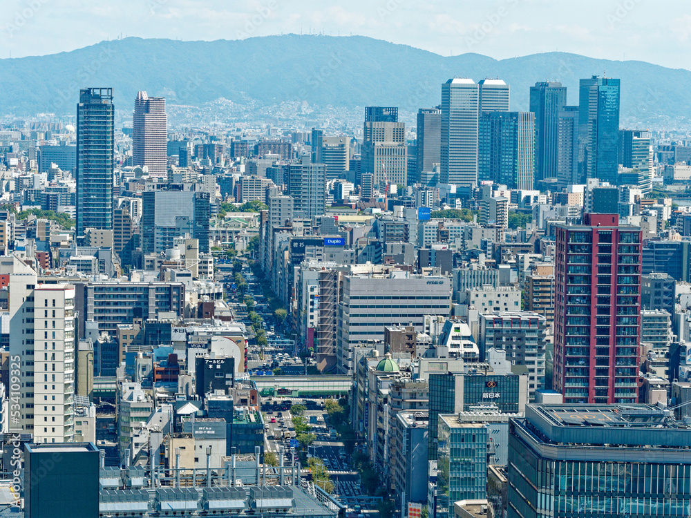 Fototapeta premium 大阪梅田 大阪駅前第3ビル 最上階東側の眺望