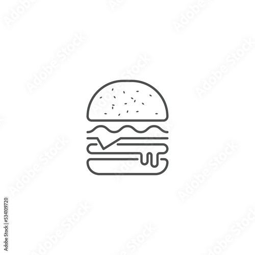 Burger Icon Vector IllustrBurger Icon Vector Illustrationation