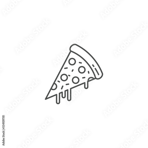 Pizza one slice separated icon