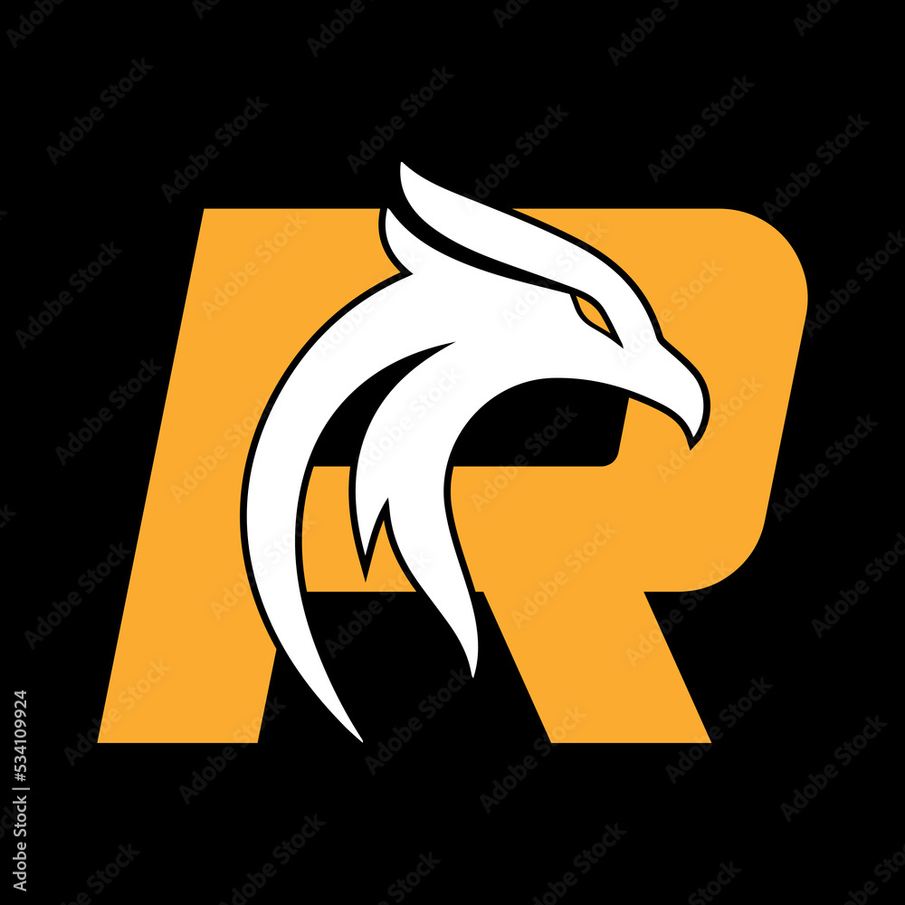 Obraz premium letter r eagle head logo vector 