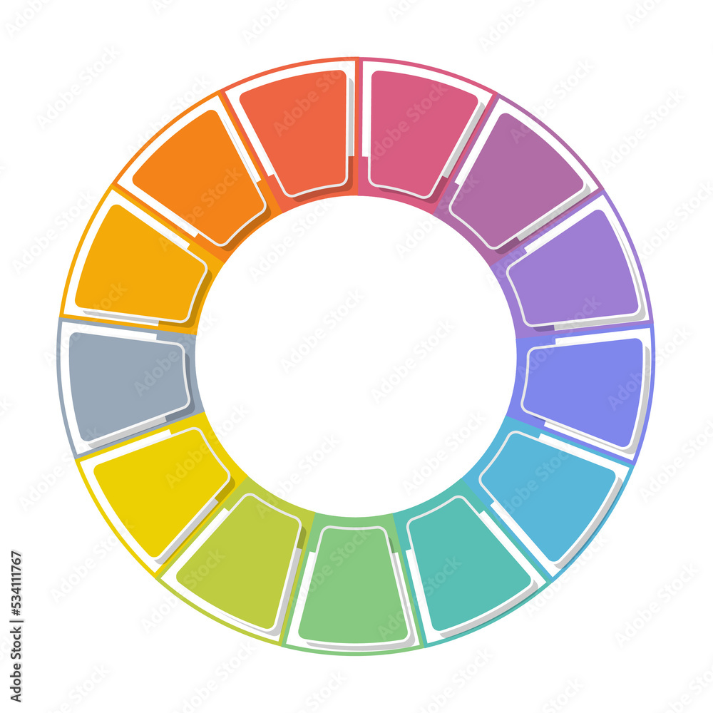 Basic circle infographic with 13 steps, process or options. Basic circle infographic with 13 steps, process or options.