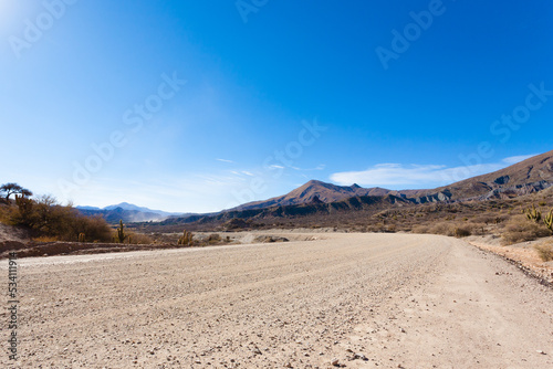 Bolivian dirt road view Bolivia