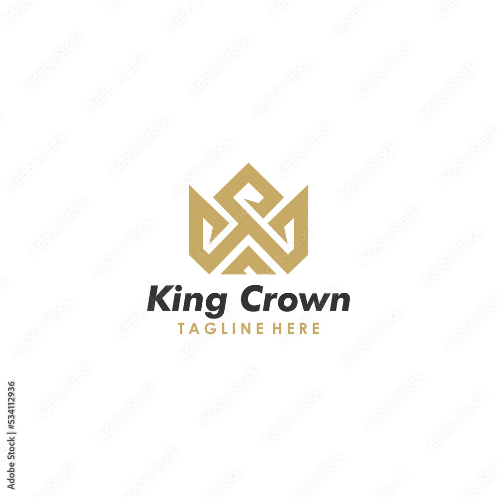 Elegant crown logo icon vector isolated Elegant crown logo icon vector isolated