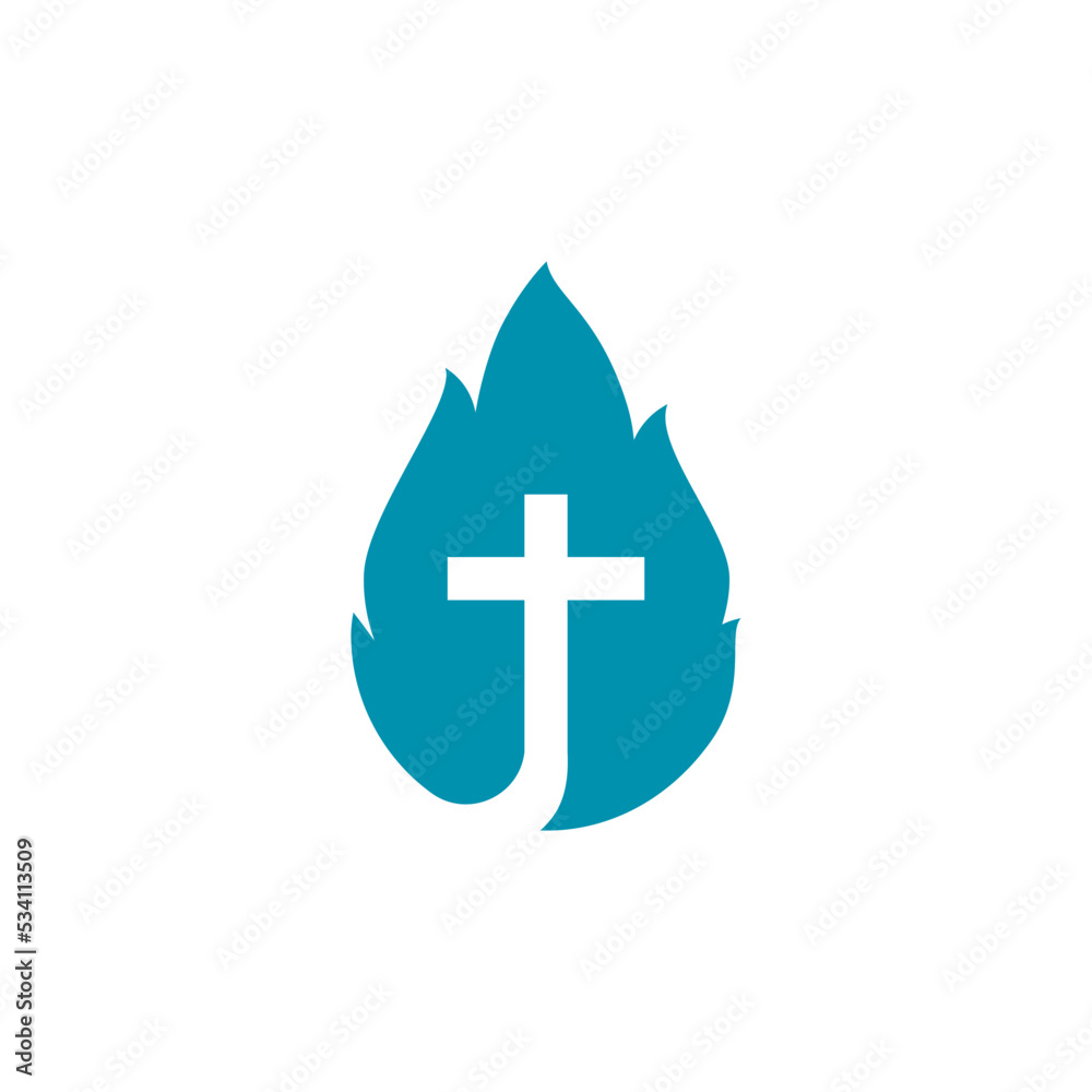 cross with flame,vector icon logo illustration cross with flame,vector icon logo illustration