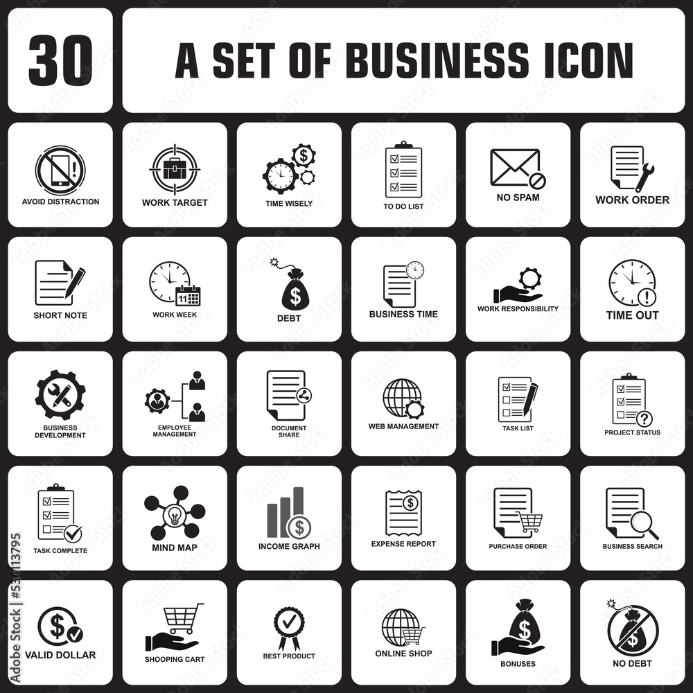 a set of business icon , financial icon a set of business icon , financial icon