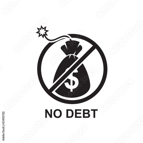 no debt icon , business icon
