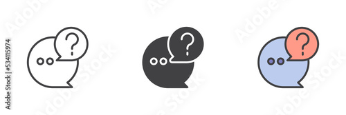 FAQ different style icon set