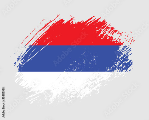 Shiny sparkle brush flag of Republika Srpska country with stroke glitter effect