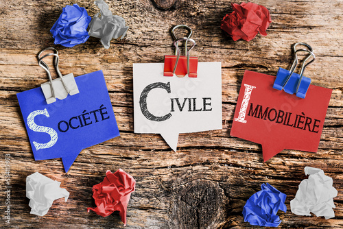 post-it acronyme SCI : Société Civile Immobilière photo
