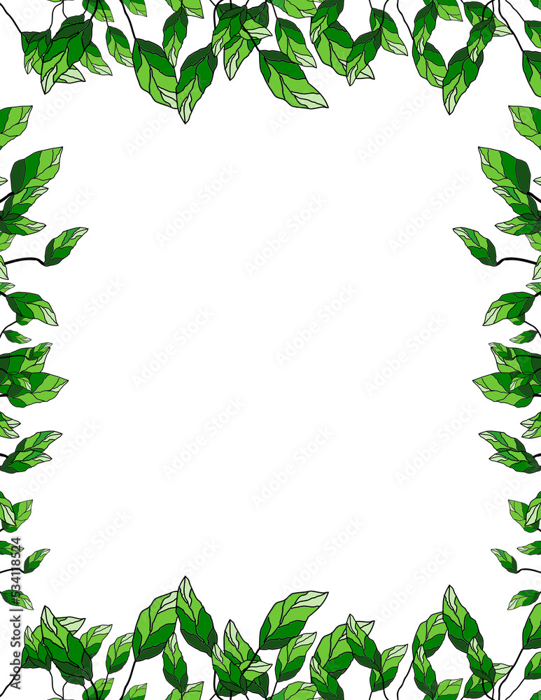 leaves page border png