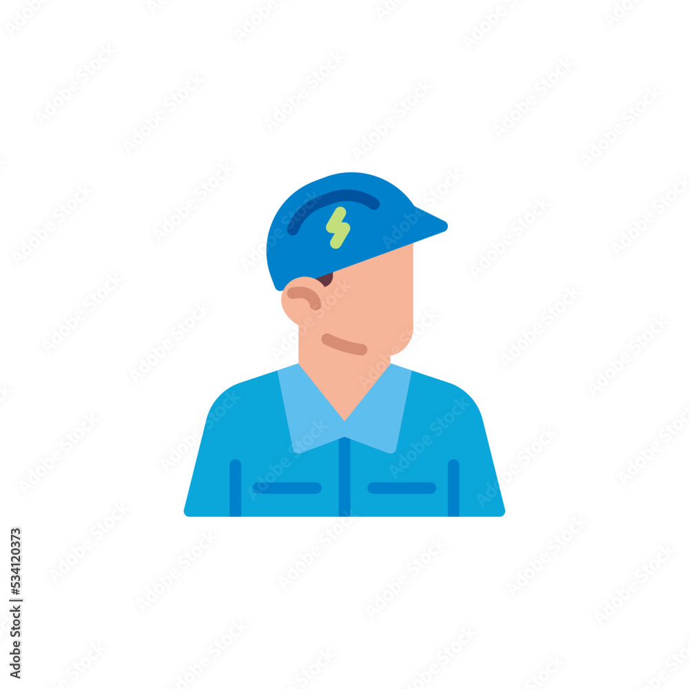 Electrician avatar flat icon