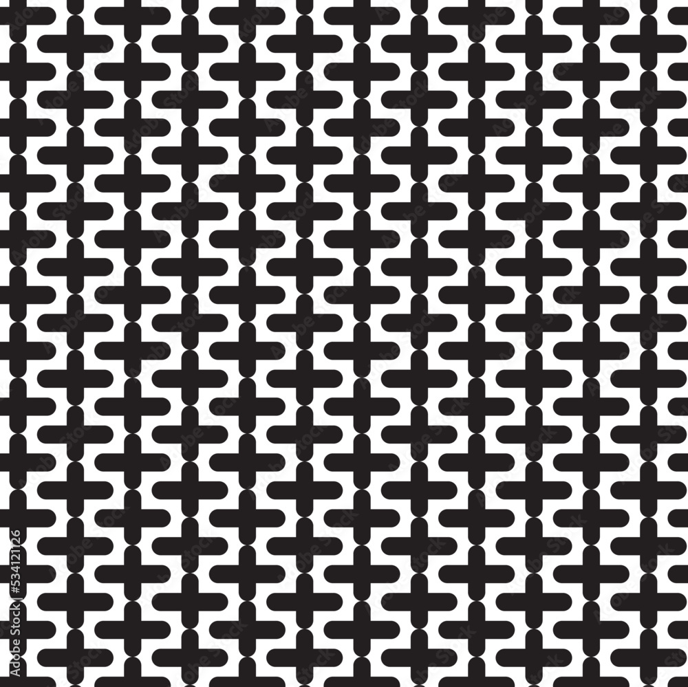 abstract pattern border Seamless black, gray and white square stripes beautiful geometric pattern fabric