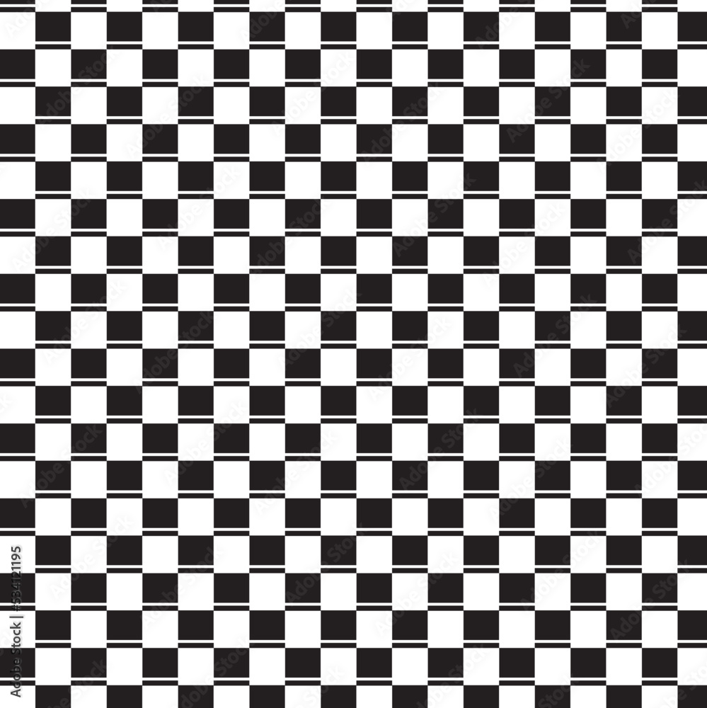 Fototapeta premium abstract pattern border Seamless black, gray and white square stripes beautiful geometric pattern fabric