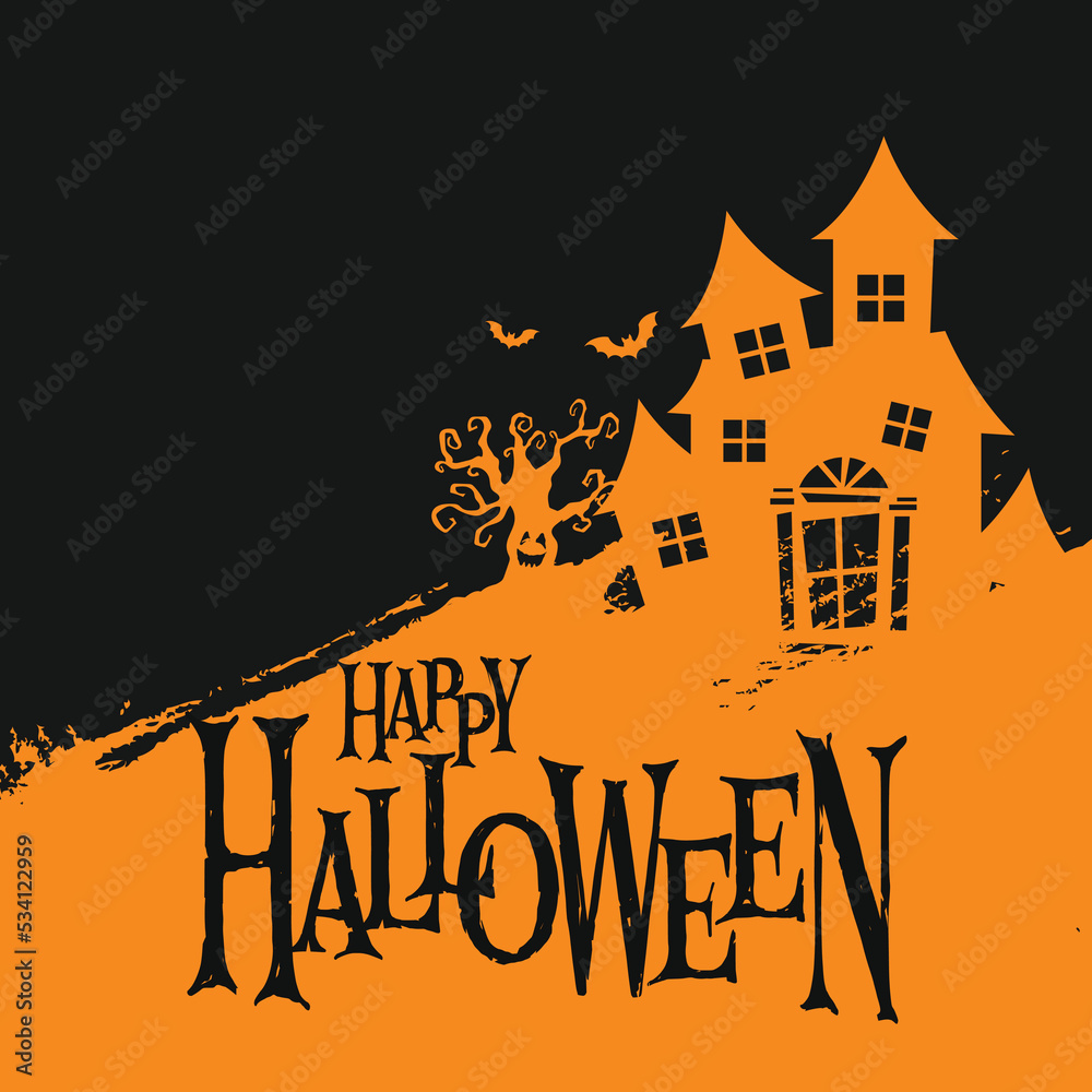 Halloween party invitations or greeting cards background. Halloween illustration template for banner, poster, flyer, sale, and all design.