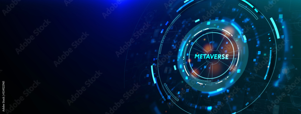Metaverse virtual world, metaverse digital world intelligent futuristic interface technology. 3d illustration Metaverse virtual world, metaverse digital world intelligent futuristic interface technology. 3d illustration