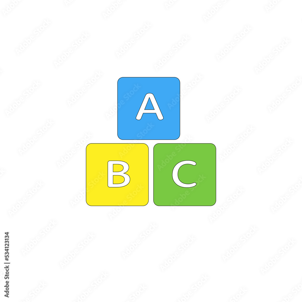 Fototapeta premium Blocks with ABC letters