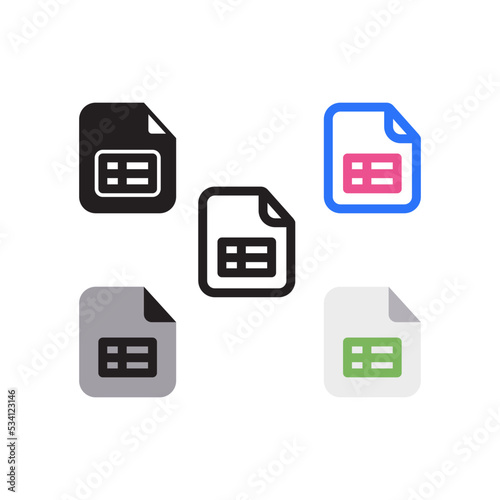Spreadsheet File Icon photo