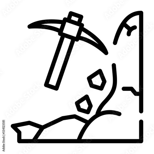 Download outline icon design of landslide 
