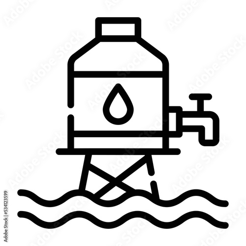 Get a glimpse of tank leakage line icon 