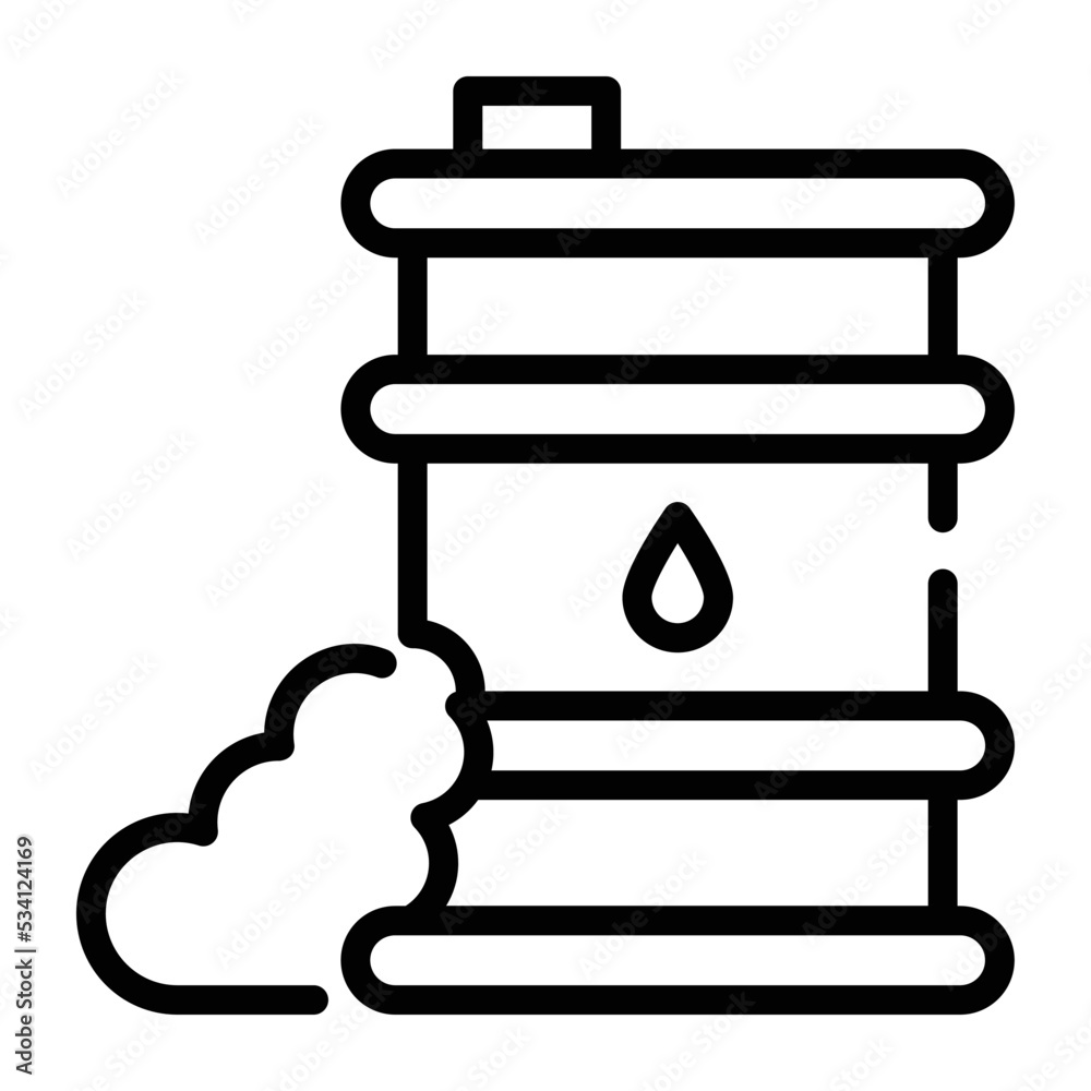 Download linear icon of oil leakage Download linear icon of oil leakage