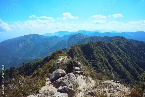 鈴鹿山脈 鎌ヶ岳の登山道からの眺め