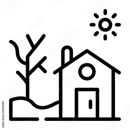 Get this editable line icon of dry spell 