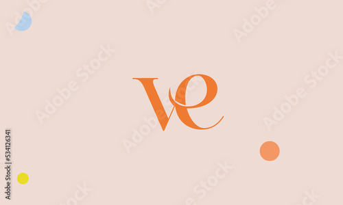 Alphabet letters Initials Monogram logo VE, EV, V and E