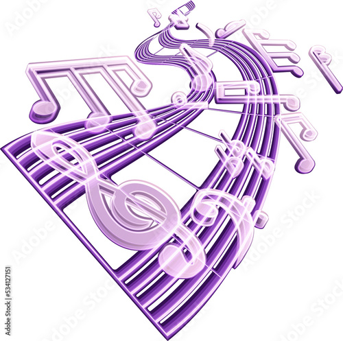Music Notes Stream Musical ...