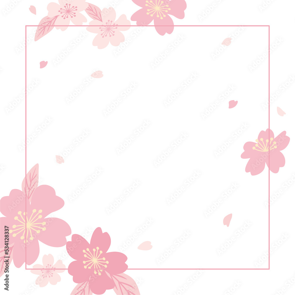 Cherry blossom flower frame illustration
Cherry blossom flower frame illustration