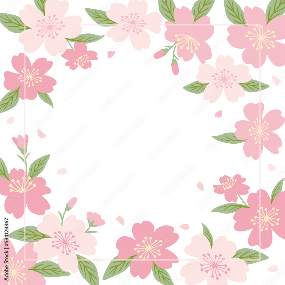 Cherry blossom flower frame illustration
Cherry blossom flower frame illustration