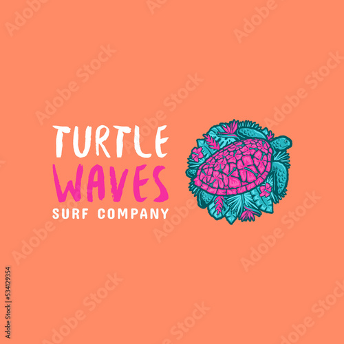 turtle waves design 