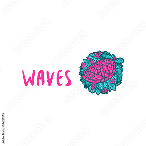 turtle waves design 