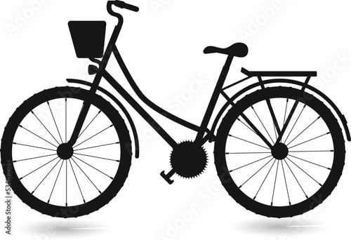Bicycle isolated vector Silhouettes