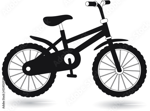 Bicycle isolated vector Silhouettes