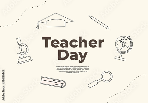 Teacher day background with...