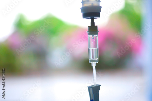 Vitamin iv drip natural therapy treatment concpet.