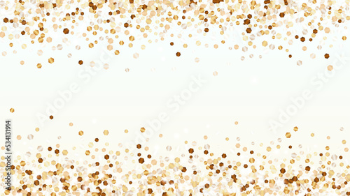 Festival Background with Confetti of Glitter Particles. Sparkle Lights Texture. Christmas pattern. Light Spots. Star Dust. Explosion of Confetti. Design for Sale.