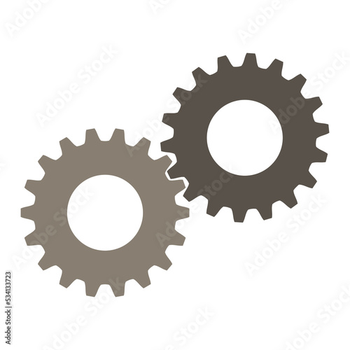 Vector gear icons. Cogwheel machine shape equipment. Engine mechanism sign and symbol.