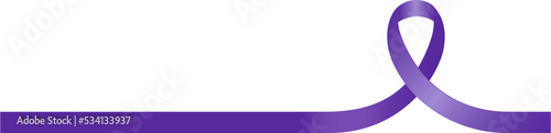 Purple ribbon in transparent PNG file