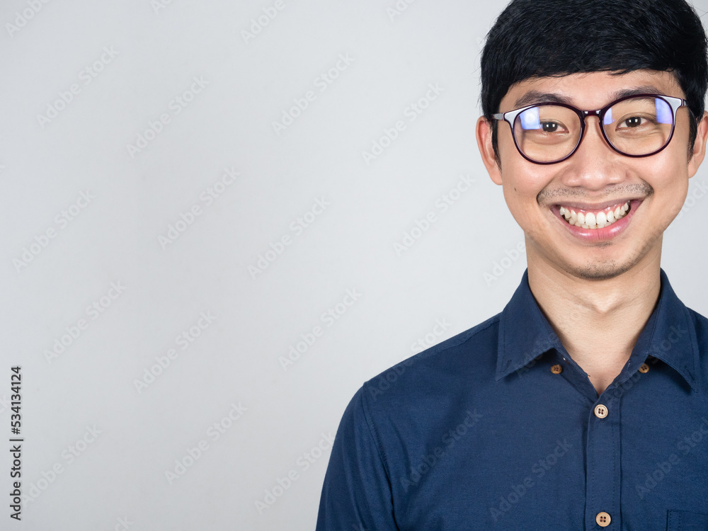 Portrait posiive asian businessman happy smile isolated Portrait posiive asian businessman happy smile isolated