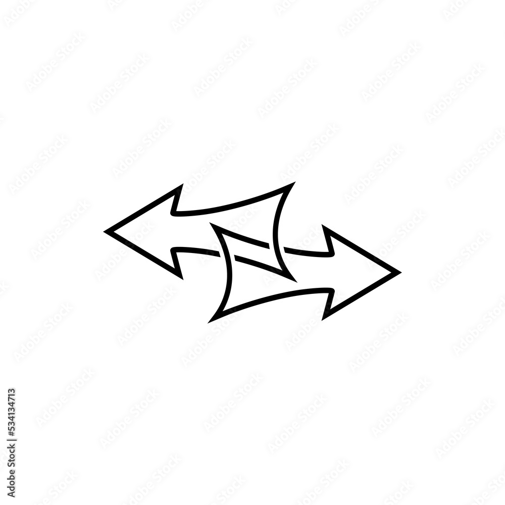 Money transfer line icon. Arrow transfer symbols icon isolated on white background Money transfer line icon. Arrow transfer symbols icon isolated on white background