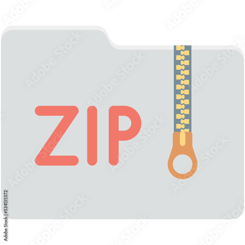 Zip File Vector Icon