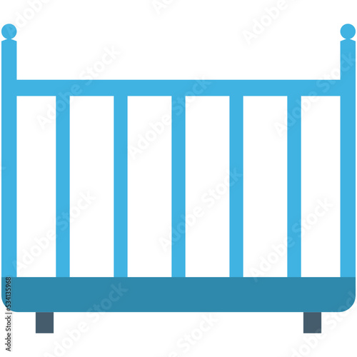 Baby Crib Vector Icon 