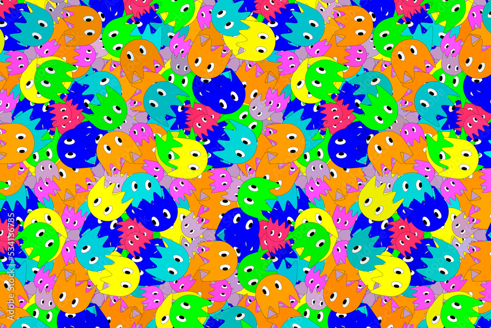 pattern funny colorful ghost of spiral halloween