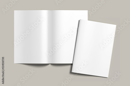 A4 brochure catalog mockup blank