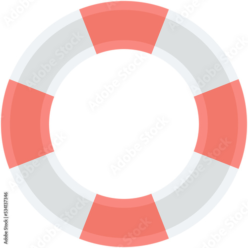 Life Buoy Vector Icon 