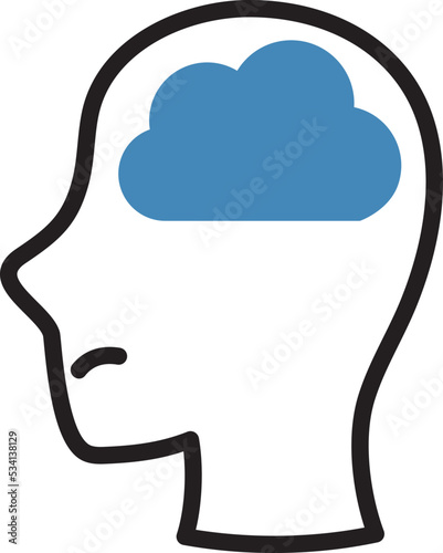 Brain fog icon concept vector image.